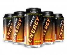 Cans of energy drink that may pose an addiction risk