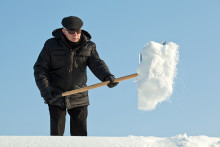 Man in winter who is experiencing high blood pressure