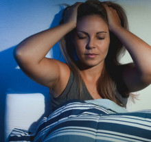 Woman suffering from insomnia