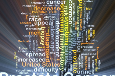 illustration of prostate cancer words and phrases