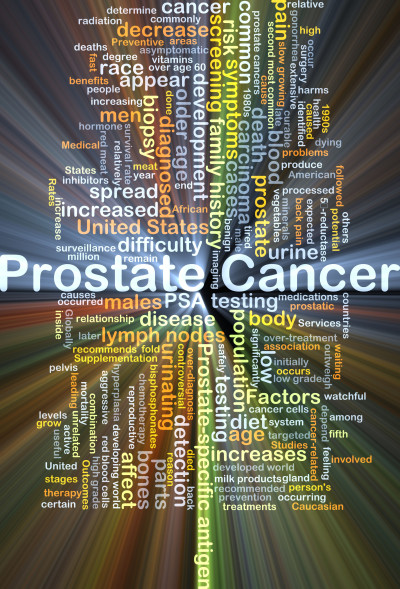 illustration of prostate cancer words and phrases