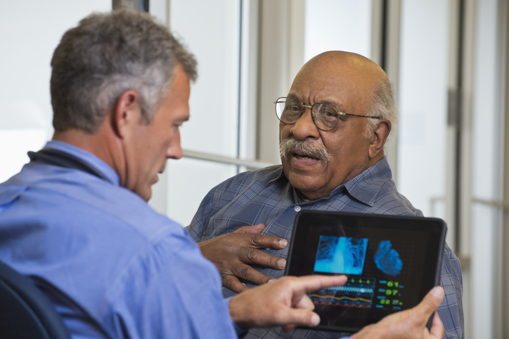 man seeing cardiovascular doctor