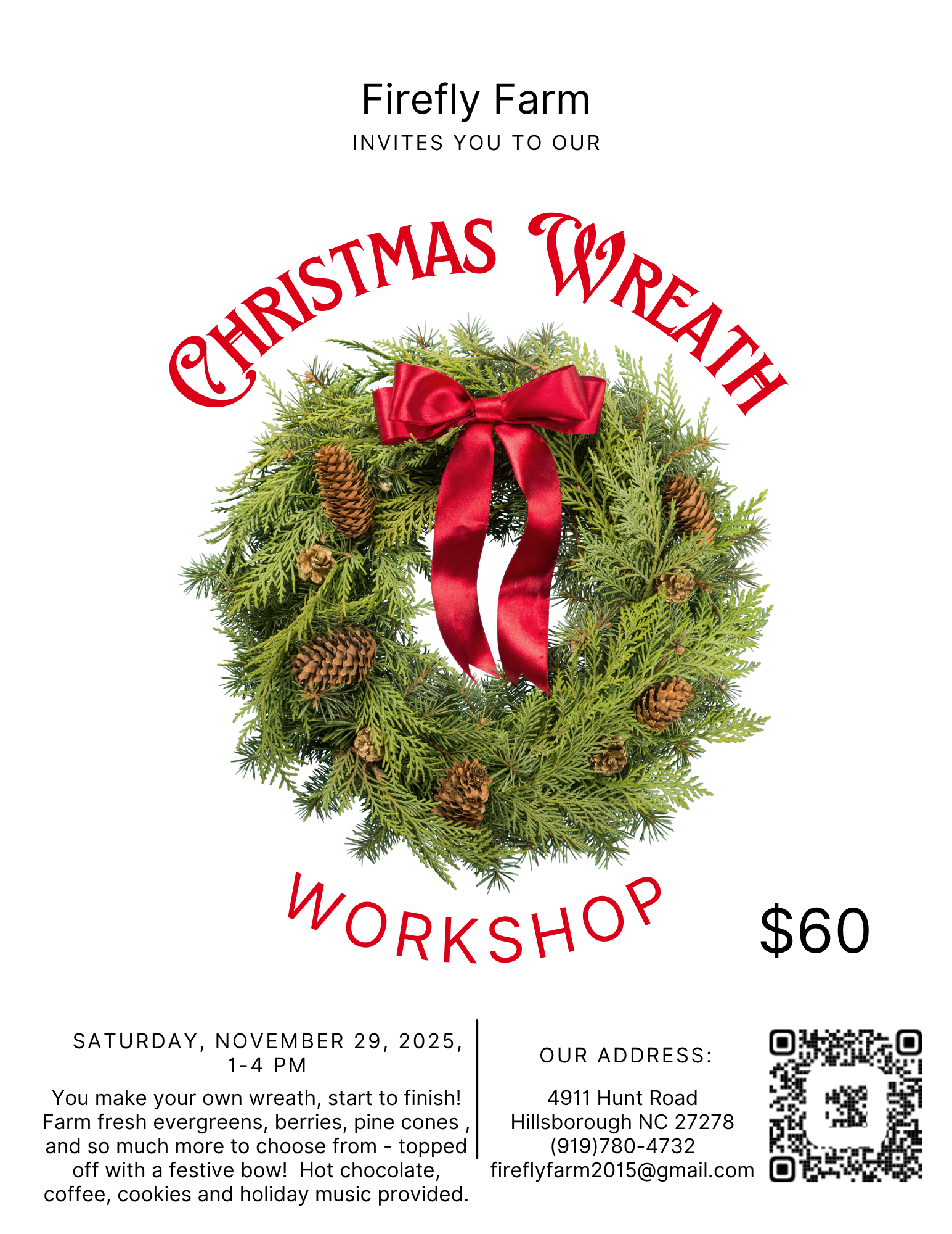 White Printable Bright Christmas Workshop Promotion Flyer (1)